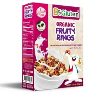 Dr.Gluten Organik Sebze Ve Meyve Sulu Halka Tahıl Gevreği 225 gr Glutensiz 