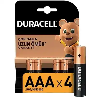 Duracell AAA İnce Kalem Pil 4 Lü