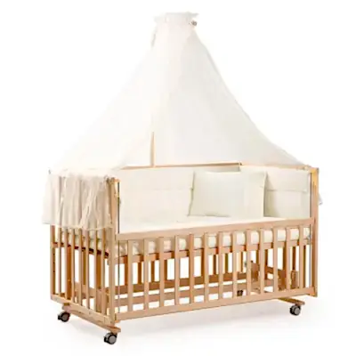 Duux Dada Naturel Anne Yanı Beşik 70x130 cm ve Uyku Seti