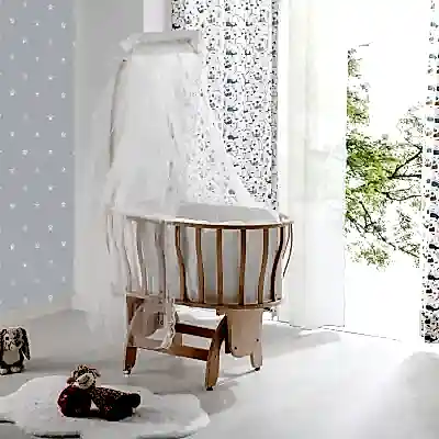 Duux Naturel Sepet Sallanır Beşik-Uyku Setli Krem