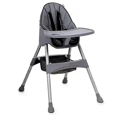 Duux Omega Sepetli Çıkarılabilir Tepsili Mama Sandalyesi Gri