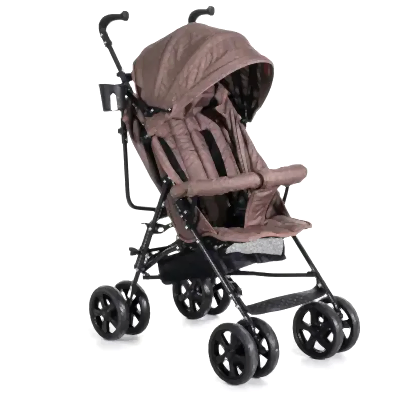 Duux Siena 0-3 Yaş Hafif Puset Baston Bebek Arabası Tam Yatar – Ön Barlı Kahverengi