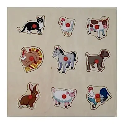 Edu Ahşap Tutmalı Evcil Hayvanlar