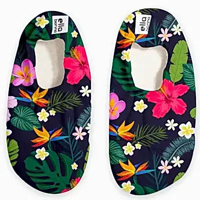 Ella Bonna Unisex Deniz Patiği Kaydırmaz Taban Çiçekler