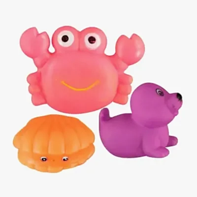 Filede 3'lü Banyo Oyuncağı Kabuklu Deniz Hayvanları Seti