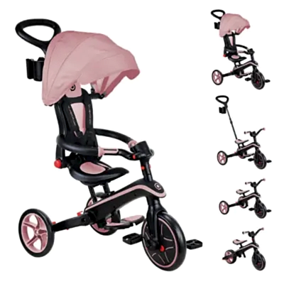 Globber Explorer 4in1 Katlanabilir Bisiklet - Koyu Pastel Pembe
