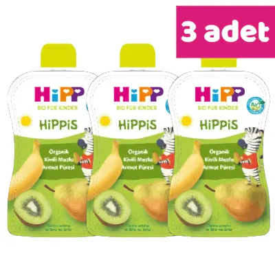 Hipp Organik Kivili Muzlu Armut Püresi 100 gr x3