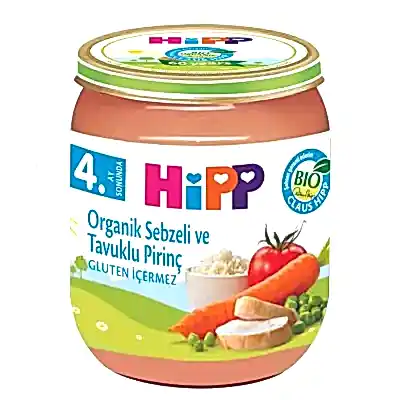 Hipp Organik Sebzeli ve Tavuklu Pirinç 125 gr