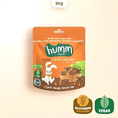 Humm Organik Glutensiz Vegan Havuçlu ve Tarçınlı Kek 30 gr