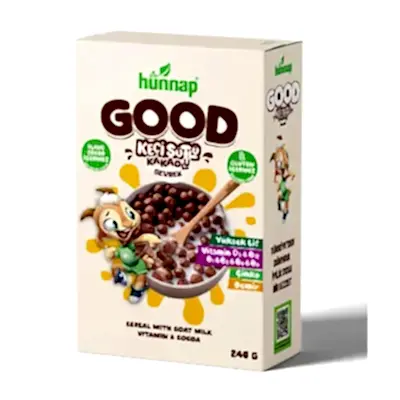 Hünnap Good Keçi Sütlü Kakaolu Gevrek (Şekersiz) 240 gr
