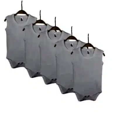 Hvc Bebek Body Askılı Atlet Body Ribanalı Pamuklu Zıbın Beyaz 5li Unisex