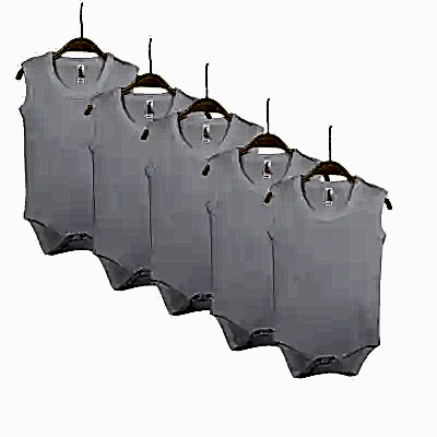 Hvc Bebek Body Askılı Atlet Body Ribanalı Pamuklu Zıbın Beyaz 5li Unisex