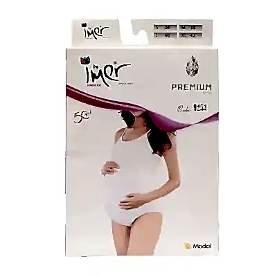 İmer Hamile Çıtçıtlı Body Beyaz 3/L