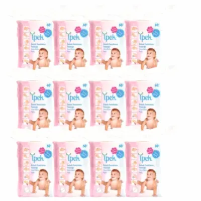 İpek Bebek Temizleme Pamuğu 12x60lı