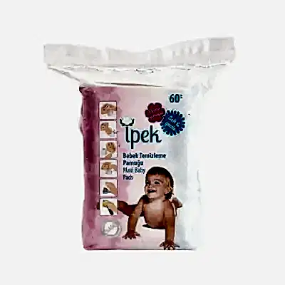 İpek Bebek Temizleme Pamuğu 60lı
