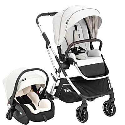 Kanz N-Go Çift Yönlü Tek Elle Katlanabilen Travel Sistem Bebek Arabası Bej