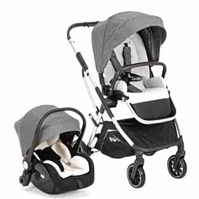 Kanz N-Go Çift Yönlü Tek Elle Katlanabilen Travel Sistem Bebek Arabası Gri