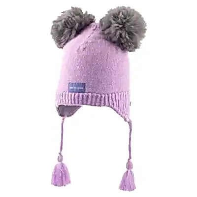 Kitti Kız Bebek Kulaklı Bere Açık Lila 1-4Yaş 