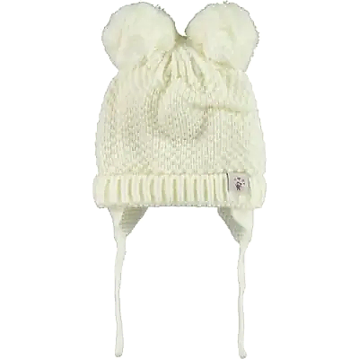 Kitti Kız Bere Kulaklı Krem 0-18 Ay Asortili