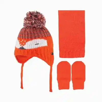 Kitti Unisex Atkı Bere Eldiven Takım Kavuniçi