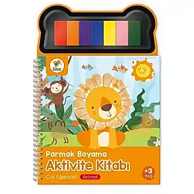 Lino Parmak Boyama Aktivite Kitabı Hayvanlar