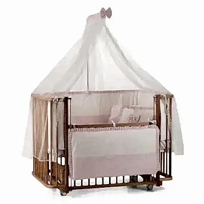 Meltem Kids Bambino Beşik 70x110 cm Naturel Pudra 