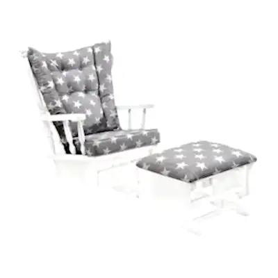 Meltem Kids Emzirme Koltuğu-Markizi Beyaz-Gri Yıldızlı