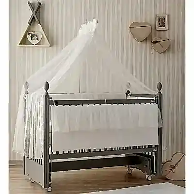Meltem Kids Kral Beşik 60X120 Cm Gri