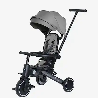 Merkür Bebe 9in1 Hawk Üç Tekerlekli Bebek ve Çocuk Bisikleti Gri