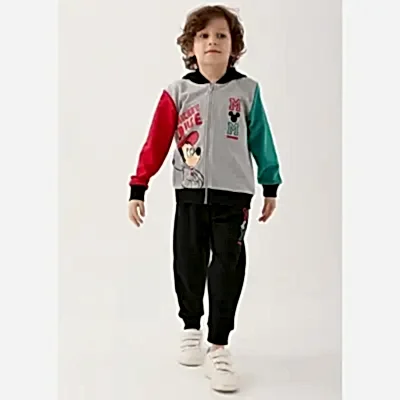 Mickey Mouse Erkek Eşofman Takımı Gri Melanj