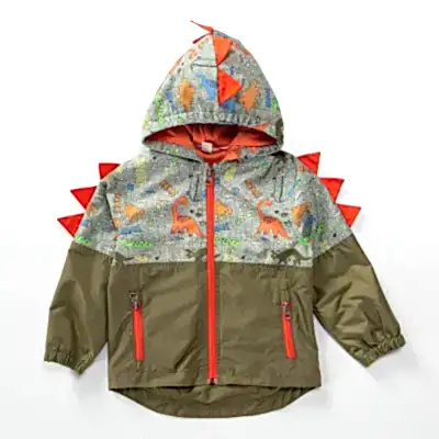 Midimod Erkek Yağmurluk Dinazorlu Haki