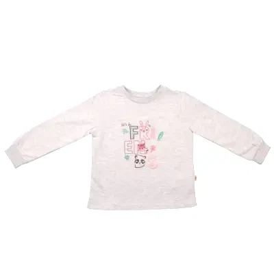 Mini Damla Çocuk Sweatshirt Friend Gri