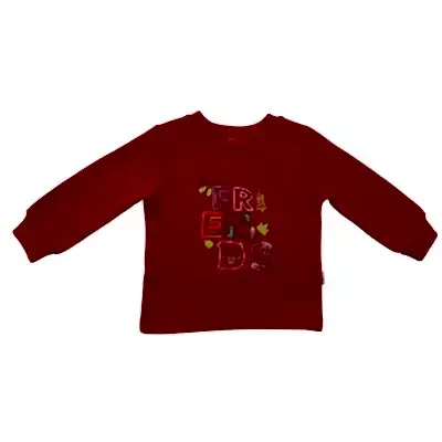 Mini Damla Çocuk Sweatshirt Friend Kırmızı