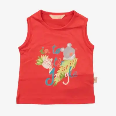 Mini Damla T-Shirt Kolsuz Jungle Kiremit