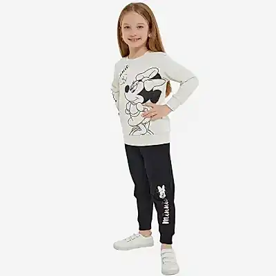 Minnie Mouse Kız Eşofman Takımı Kemik