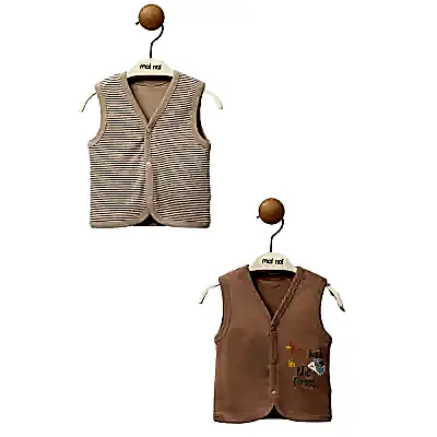 Moi Noi 2li Erkek Bebek Yelek Kirpi