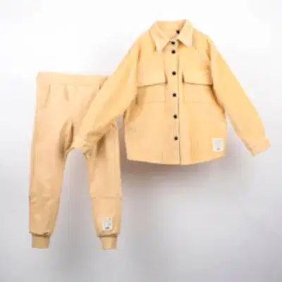 Moi Noi 2li Takım Gömlek Kadife Bej