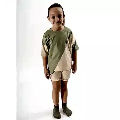 Moi Noi 2li Takım Şortlu Çapraz Bej