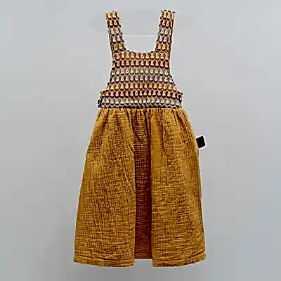 Moi Noi Elbise Müslin Hardal