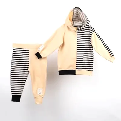 Moi Noi Kız 2li Takım Parçalı Zebra Bej