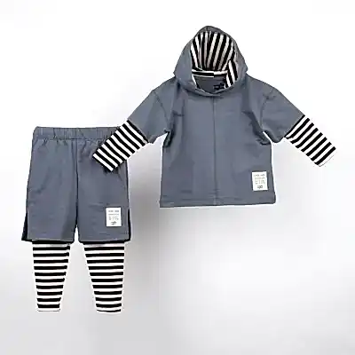 Moi Noi Kız 2li Takım Zebra Antrasit