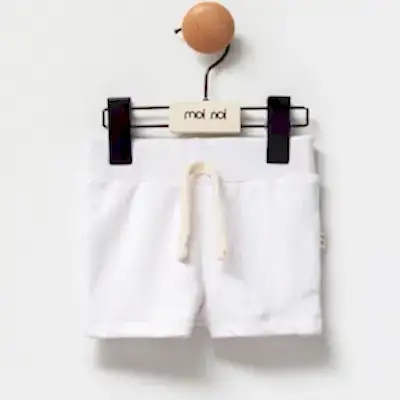 Moi Noi Kız Bebek Mayo Şort Düz Beyaz 