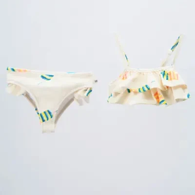 Moi Noi Kız Bikini Desenli Bej - Ice Cream