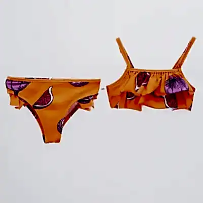 Moi Noi Kız Bikini Desenli Turuncu