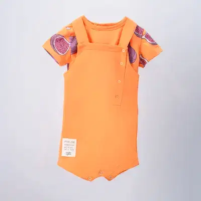 Moi Noi Salopet Çıtçıtlı Turuncu