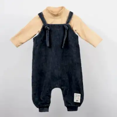 Moi Noi Salopet Kadife Bağcıklı Antrasit