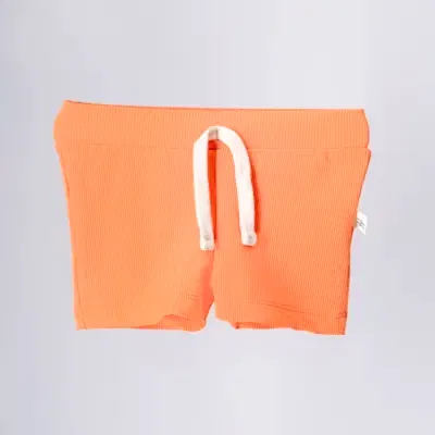Moi Noi Şort Kız Bebek Mayo Çizgili Turuncu