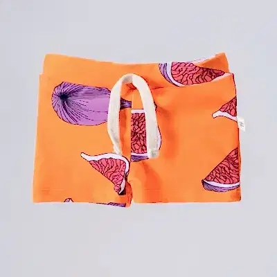 Moi Noi Şort Kız Bebek Mayo Desenli Turuncu