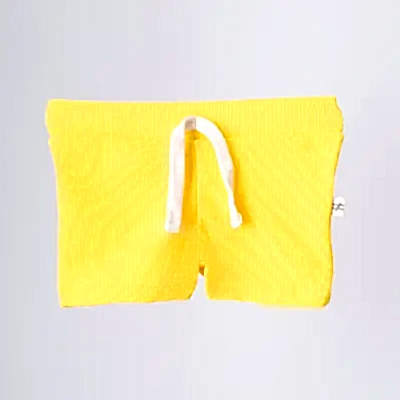 Moi Noi Şort Kız Çocuk Mayo Çizgili Sarı