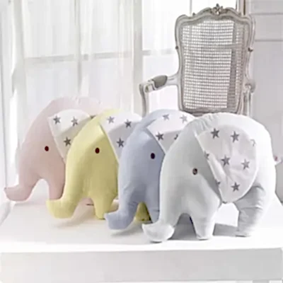 Momishop Bebek Dekoratif Yastık Fil Sarı